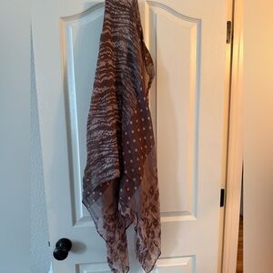 Brown Patterned Scarf